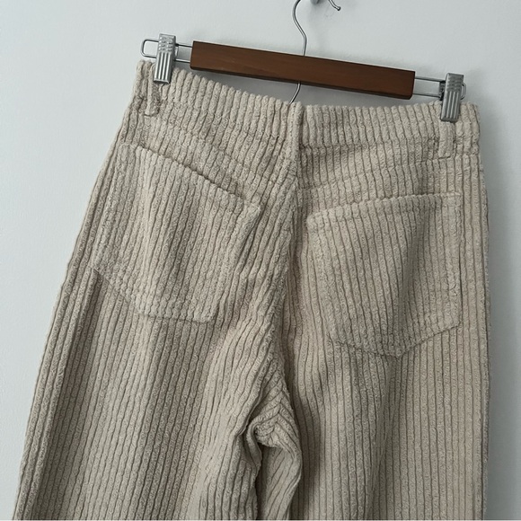 Reformation Jeans Preston Baggy High Rise Straight Corduroy Pants Cement 26 - Picture 7 of 13